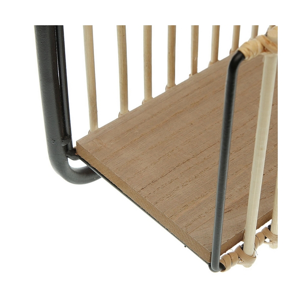 Bokhylla Versa Metall Rattan Trä MDF (12 x 68 x 32 cm) - 3