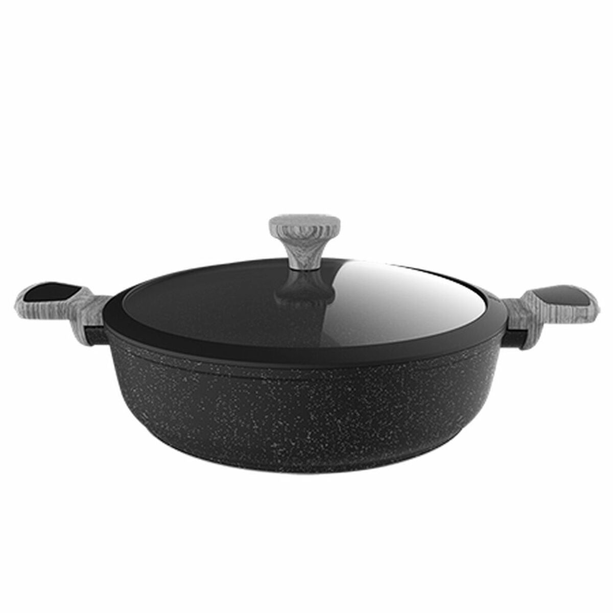 Gryta med lock Cecotec Polka Exclusive 28 Low Pot Wood&Rock Aluminium - 2