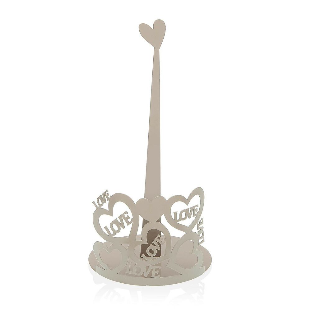 Hushållspappershållare Versa Cozy Grå Metall (15 x 30 x 15 cm)