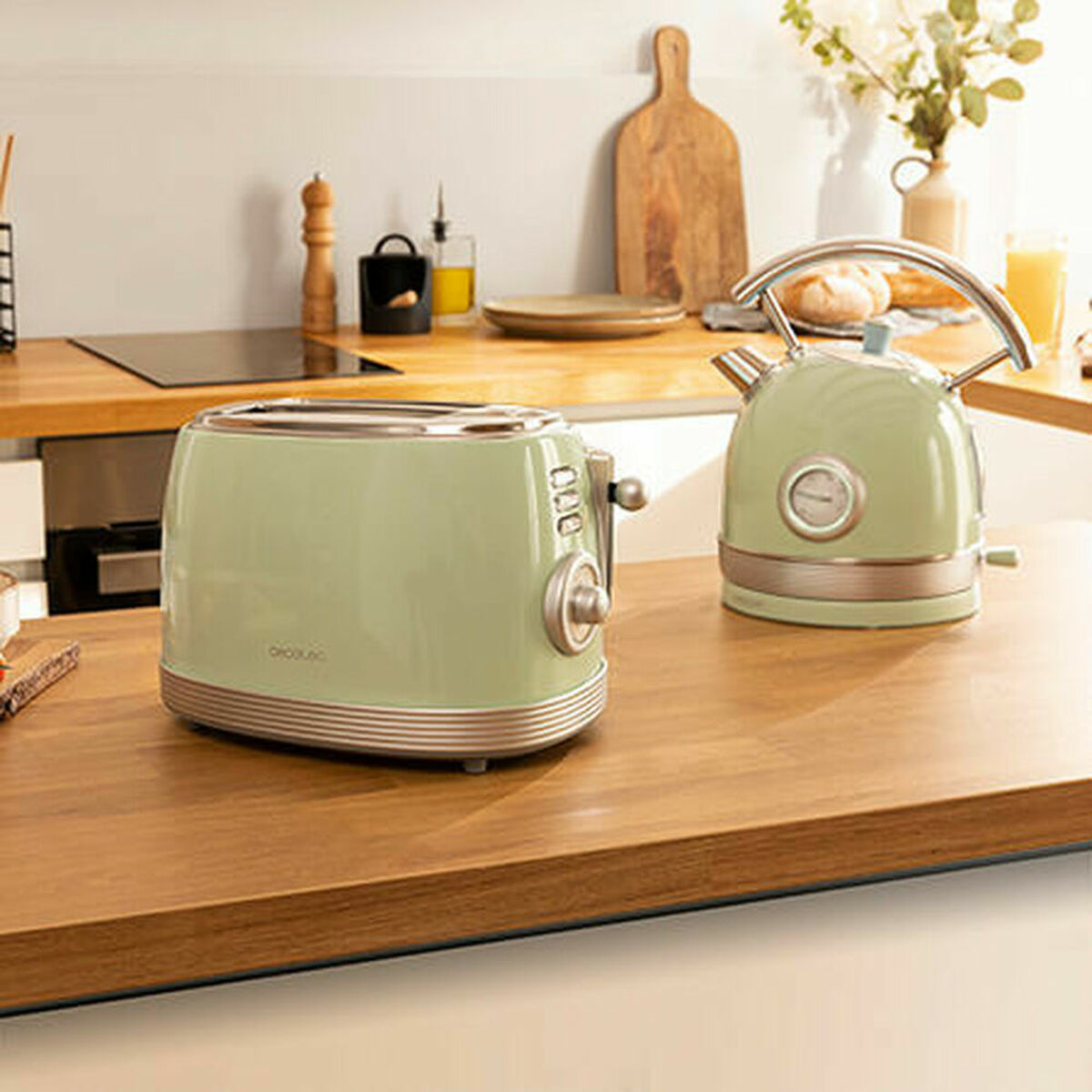 Brödrost Cecotec Vintage 800 Light Green 850 W - 2