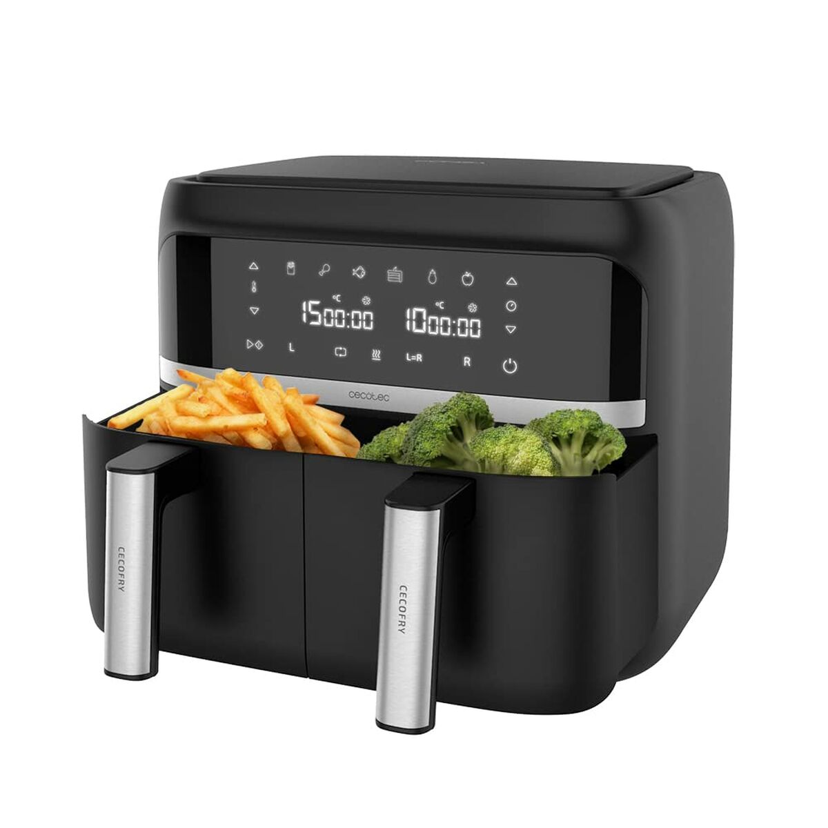 Oljefri Fritös Cecotec Cecofry Advance Double Svart 2850 W 9 L - 2