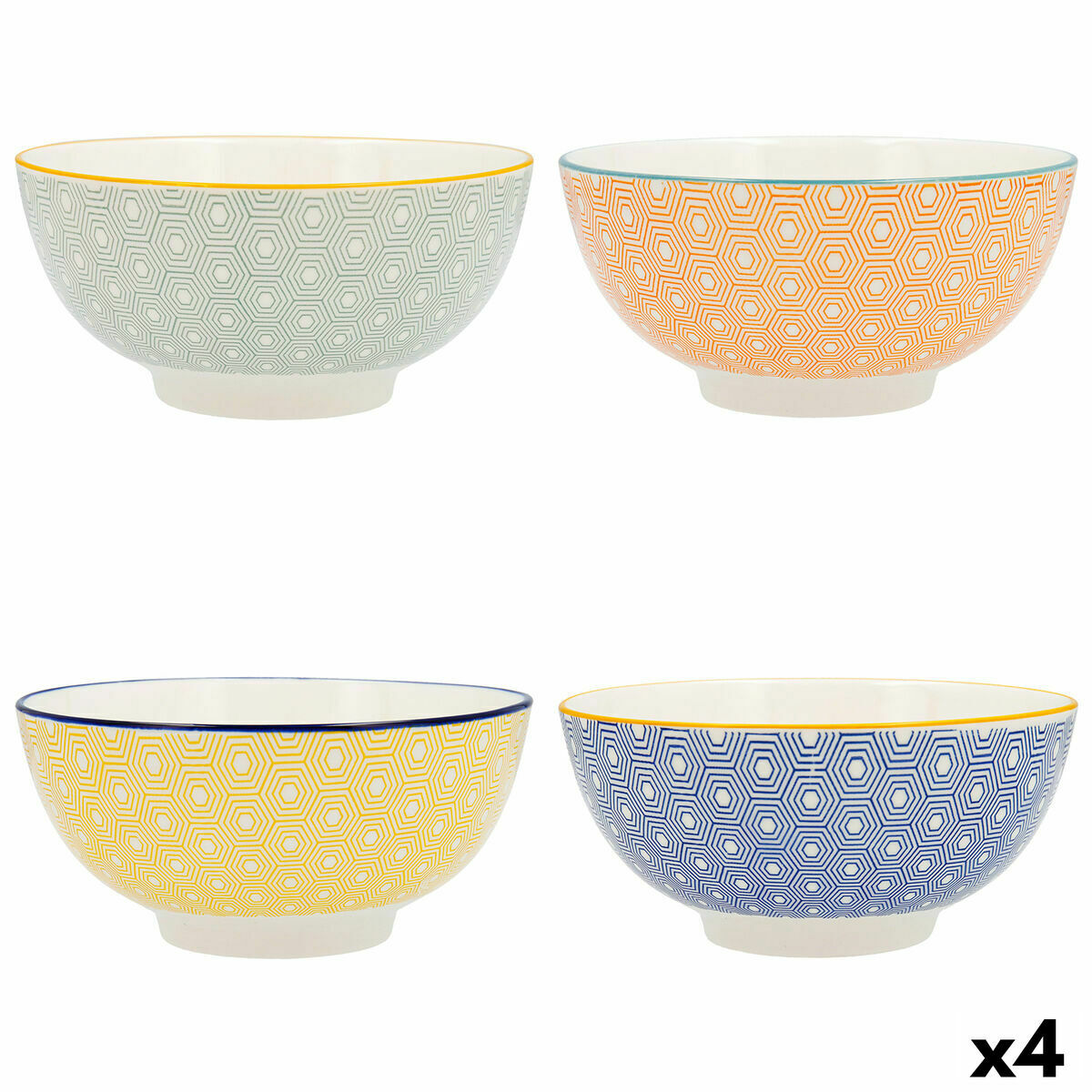 Skål Quid Pippa Keramik Multicolour (20 cm) (Pack 4x) - 6