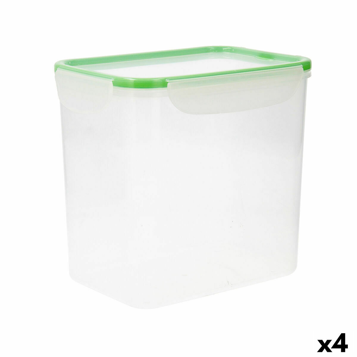 Hermetisk matlåda Quid Greenery Transparent Plast 4,7 L (4 antal) (Pack 4x) - 4