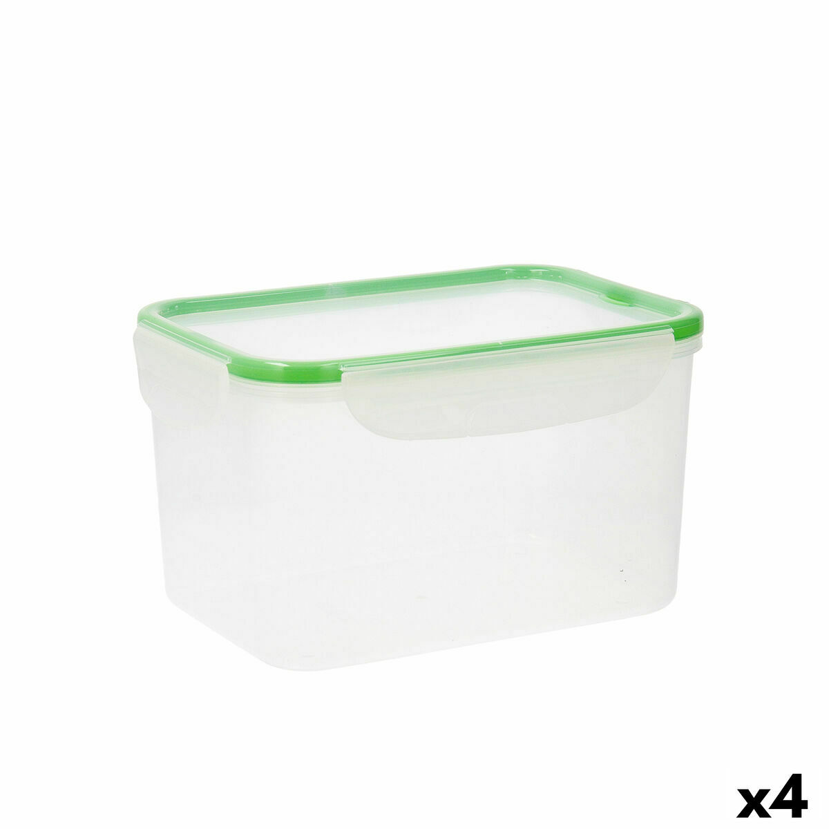 Lunchlåda Quid Greenery 2,8 L Transparent Plast (4 antal) (Pack 4x) - 7