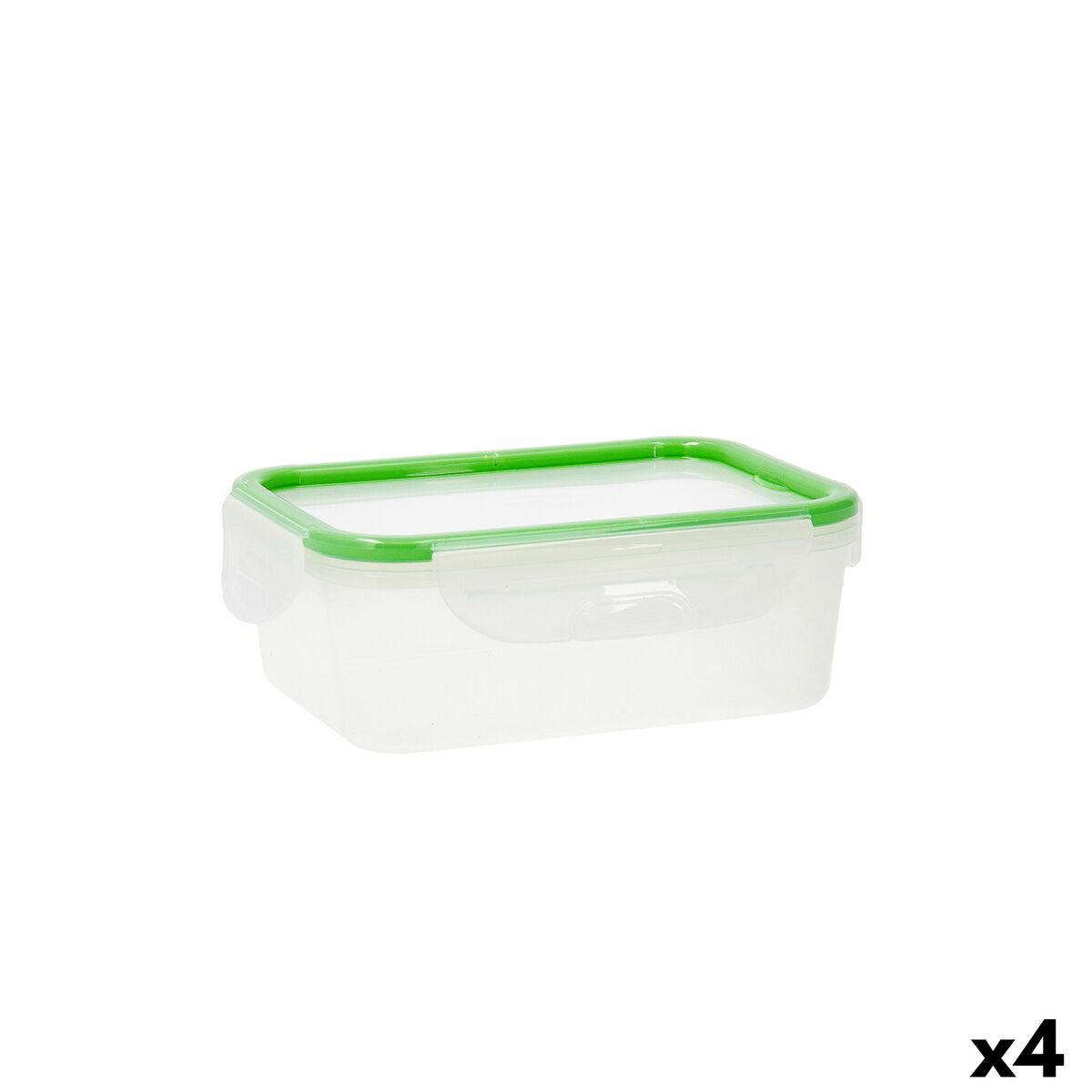 Lunchlåda Quid Greenery 1 L Transparent Plast 13 x 18 x 6,8 cm - 1 L (4 antal) (Pack 4x) - 3