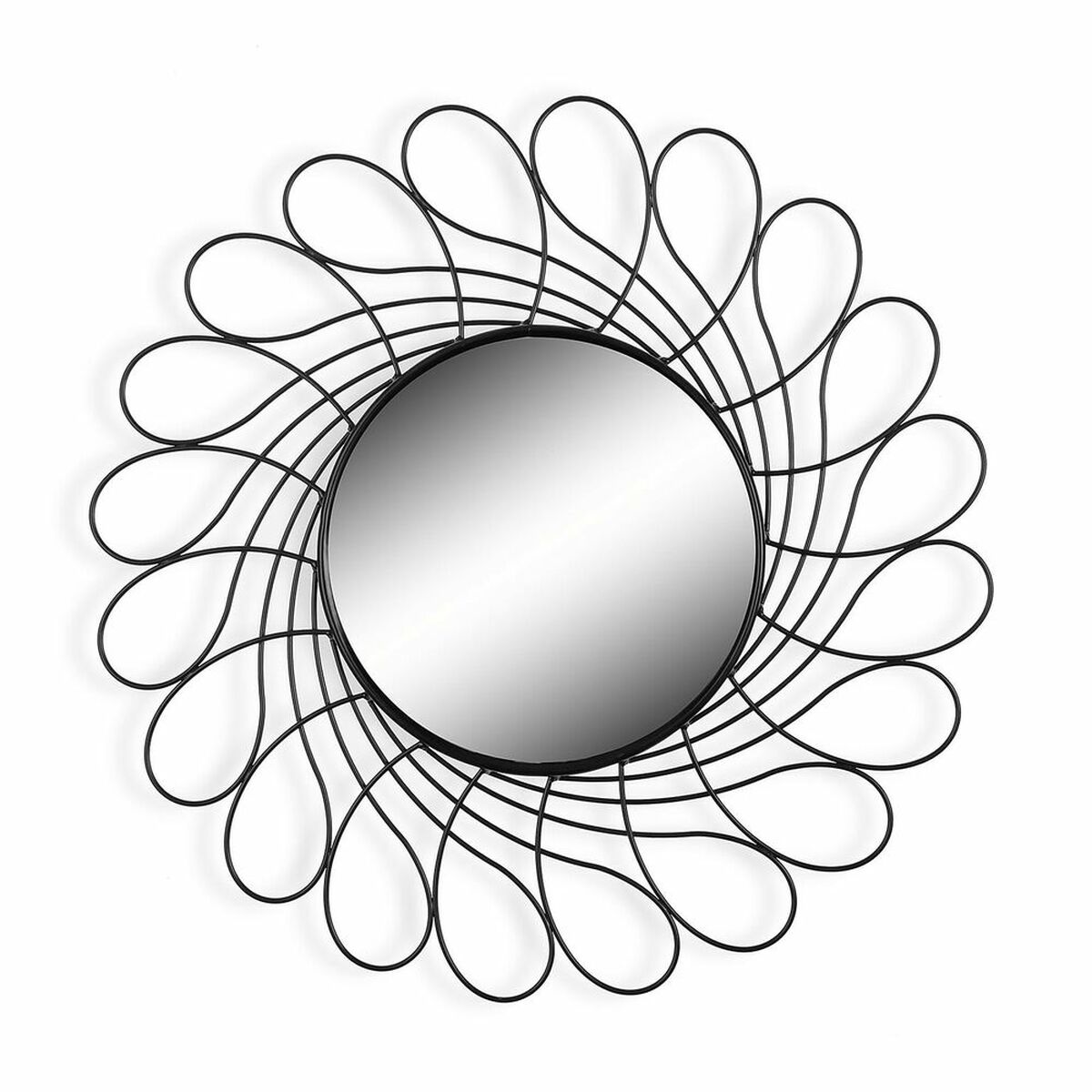 Väggspegel Versa Svart Metall (2 x 40 x 40 cm) - 4