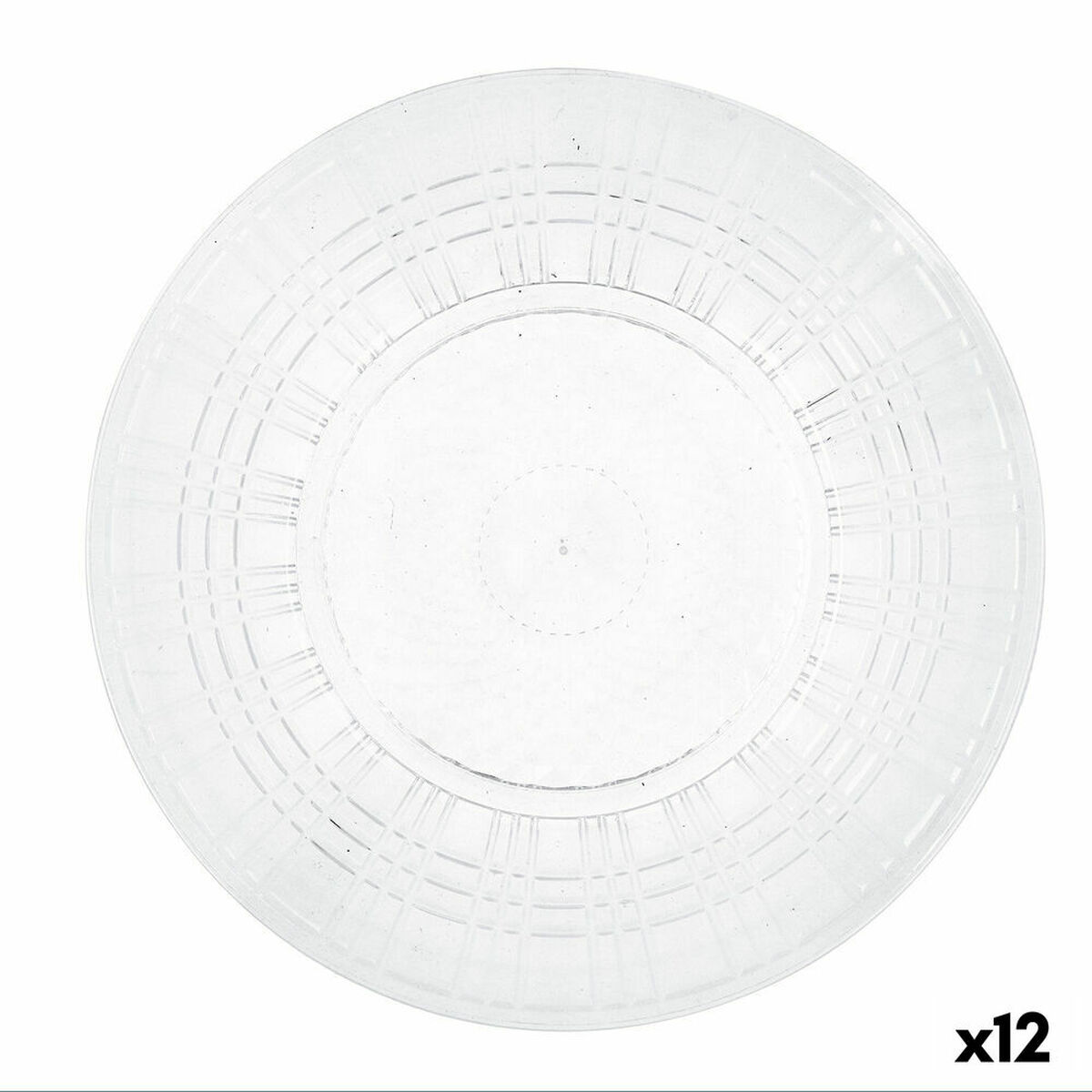 Platt skål Quid Viba Transparent Plast Ø 26 cm 26 cm (12 antal) (Pack 12x) - 4