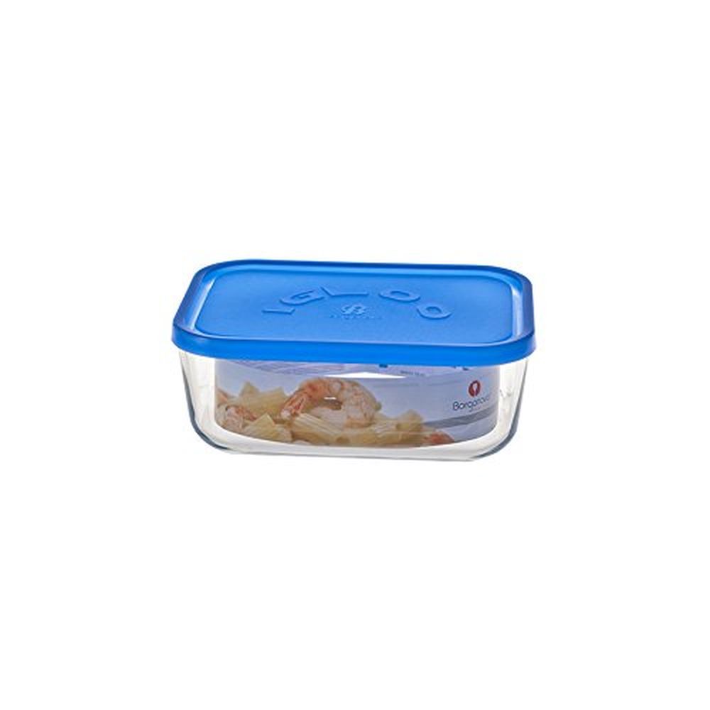 Lunchlåda Borgonovo Igloo Blå Rektangulär 400 ml 13,5 x 9,5 x 6,5 cm 19 x 13,5 x 7,2 cm, Mått: 19 cm