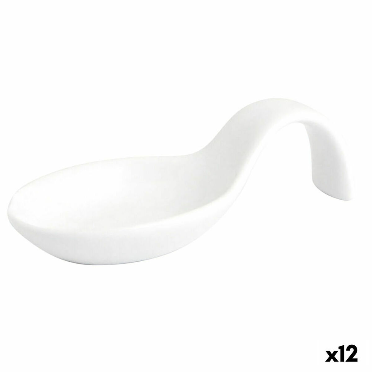 Cocktail-sked Quid Chef Keramik Vit 10 x 5 cm (12 antal) (Pack 12x) - 4