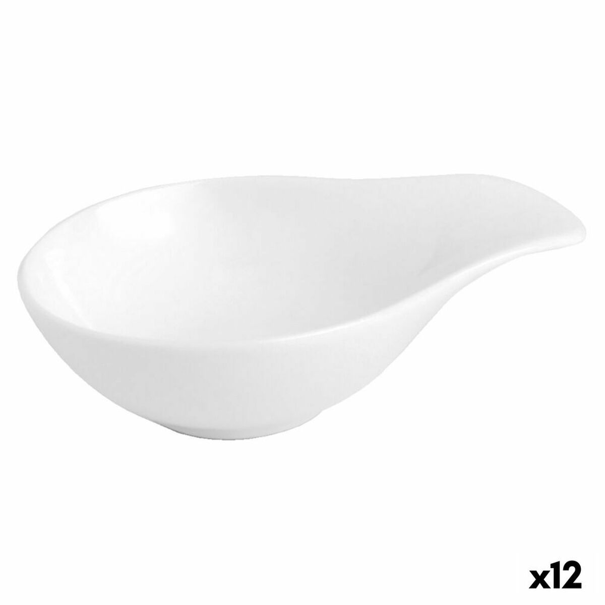 Skål Quid Chef Keramik Vit 11 x 8 cm 12 antal