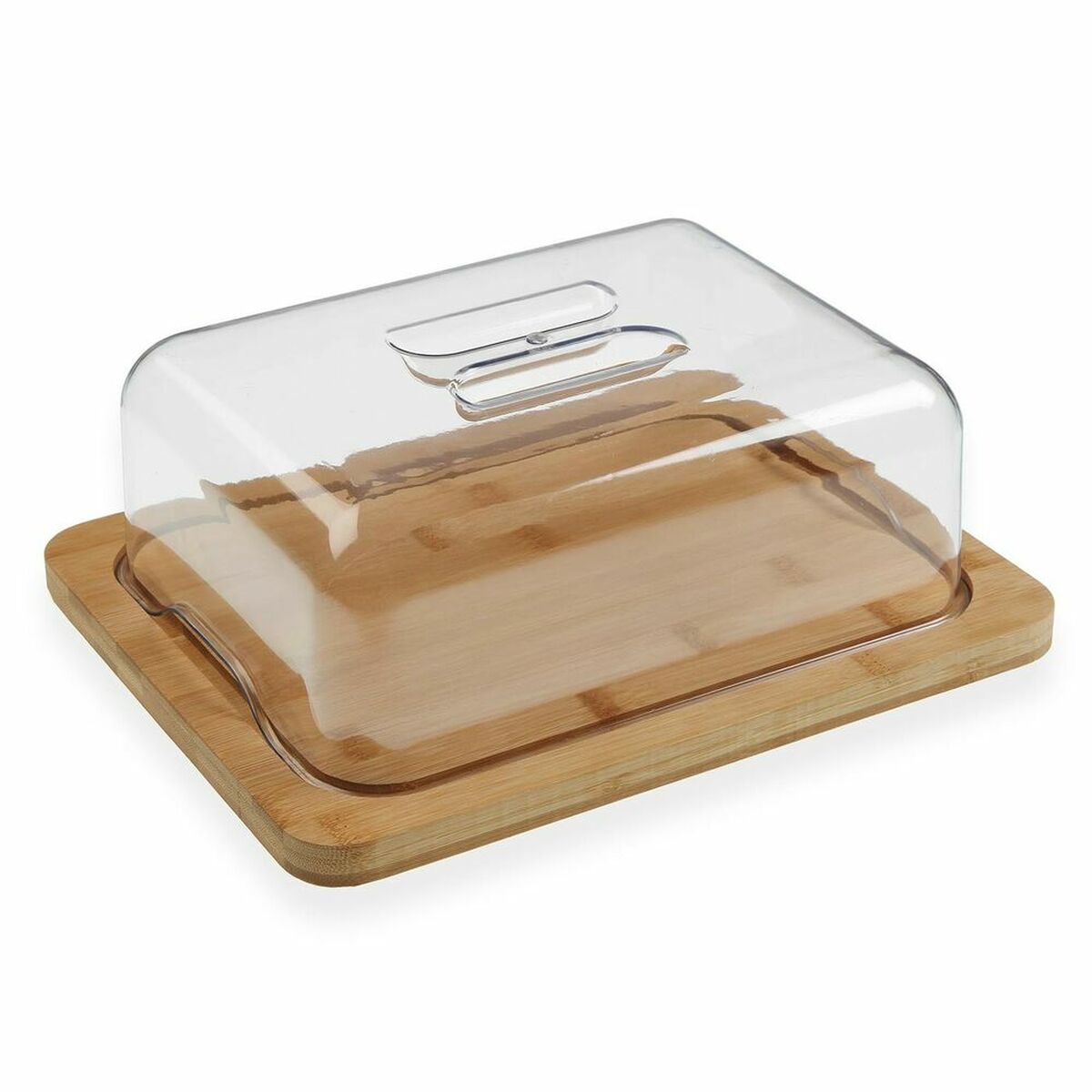 Osttallrik Versa Med lock Plast Bambu (10,5 x 30 x 24 cm) - 2