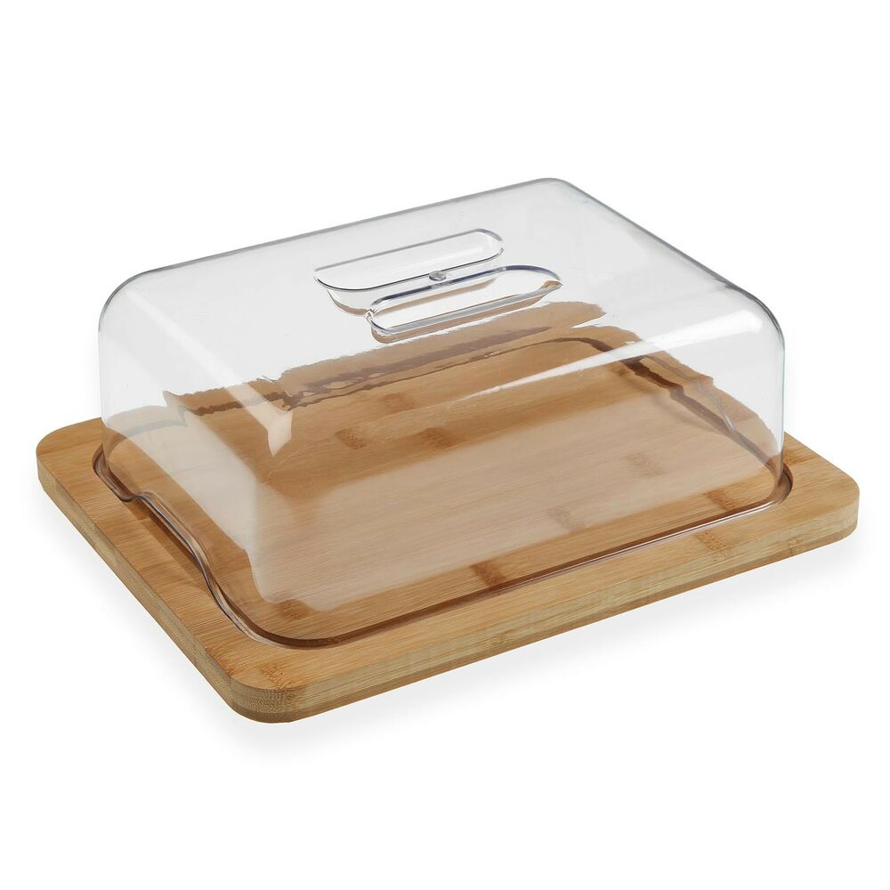 Osttallrik Versa Med lock Plast Bambu (10,5 x 30 x 24 cm)