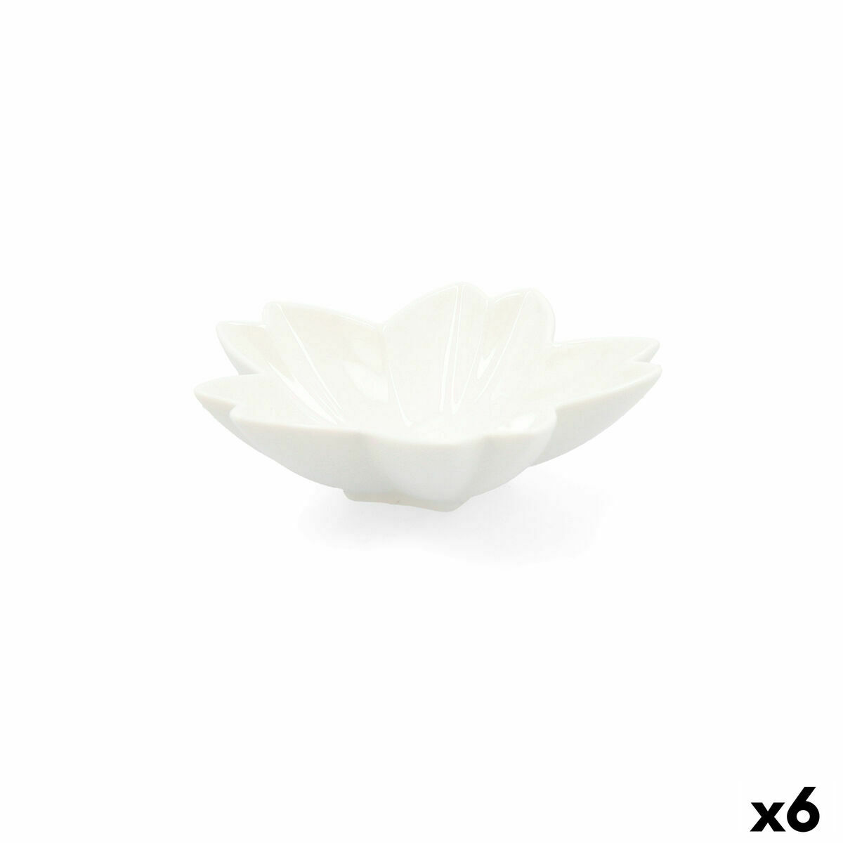 Snacksbricka Quid Select Blomster Keramik Vit (6 antal) (Pack 6x) - 3