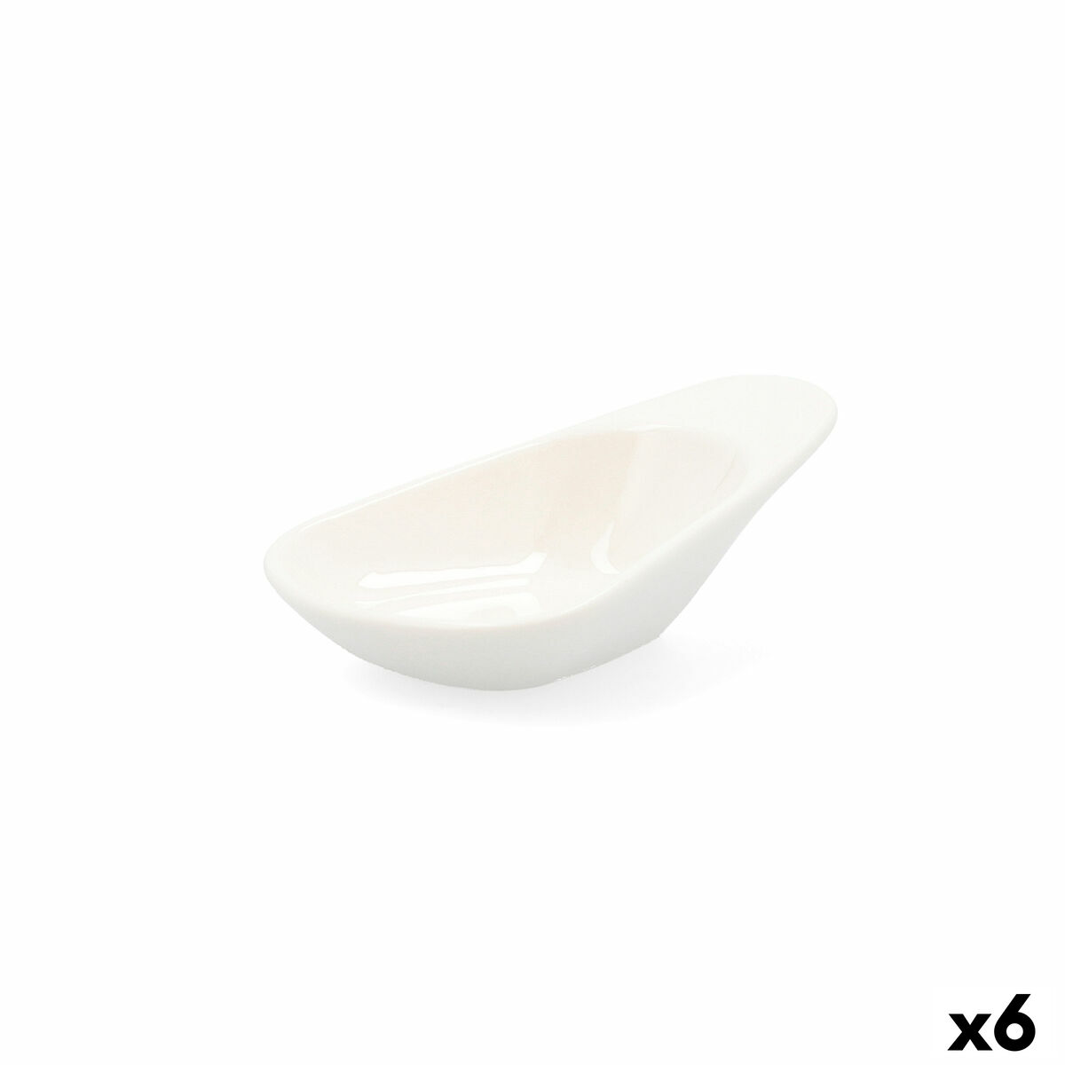 Snacksbricka Quid Select Keramik Vit 10,5 cm (6 antal) (Pack 6x) - 3