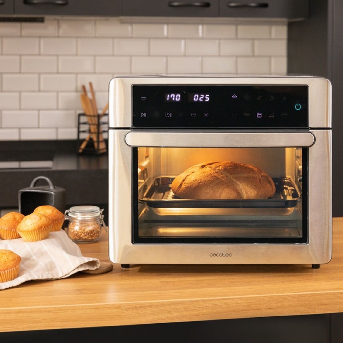 Varmluftsugn Cecotec Bake&Fry 3000 Steel Touch - 2