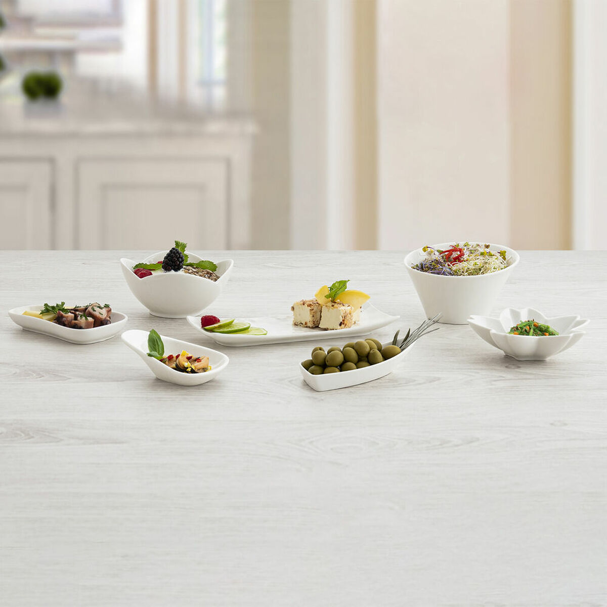 Snacksbricka Quid Select Oregelbunden Keramik Vit (12,5 cm) (Pack 12x) - 5