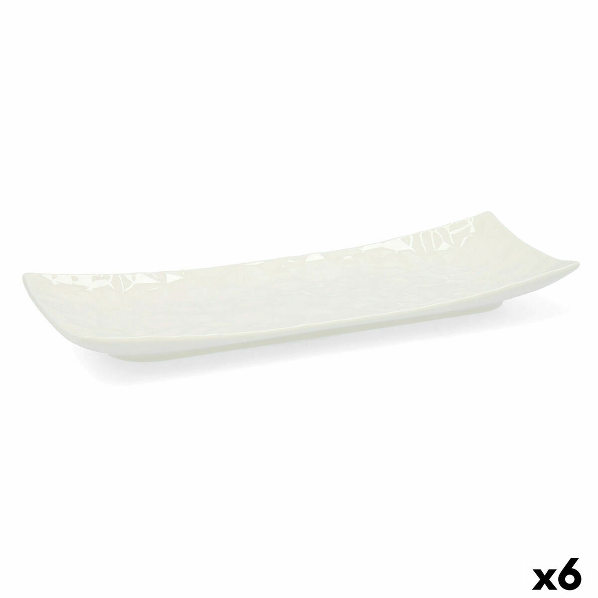Snacksbricka Quid Select Keramik Vit (20,5 x 7,5 cm) (Pack 6x) - 6