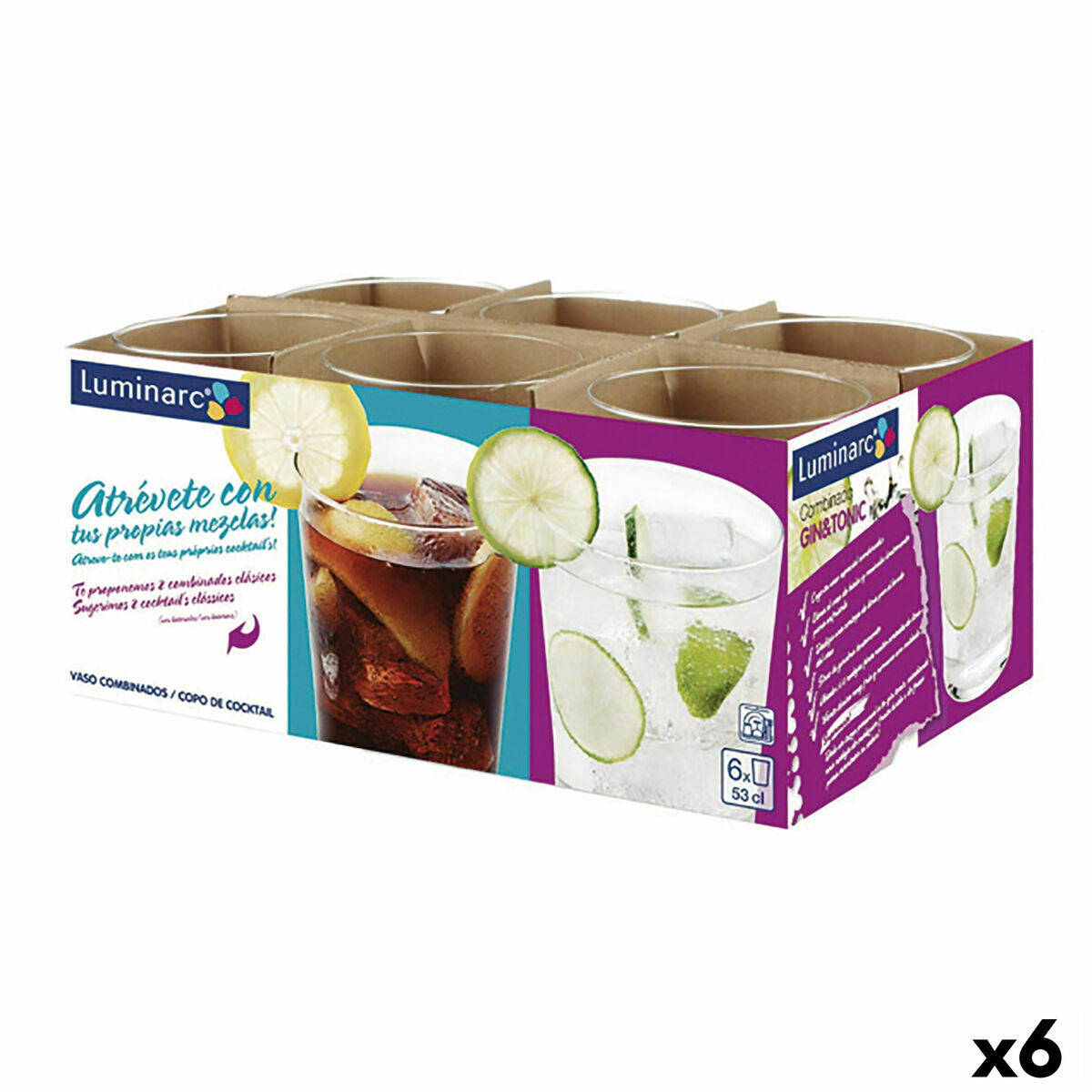 Glas Luminarc Sidra Gigante Transparent Glas 6 antal 530 ml (Pack 6x) - 5