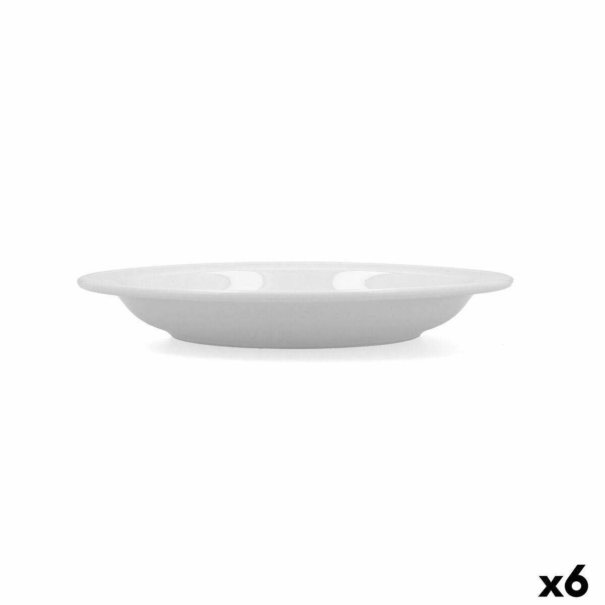 Djup tallrik Bidasoa Glacial Keramik Vit (23 cm) (Pack 6x) - 6