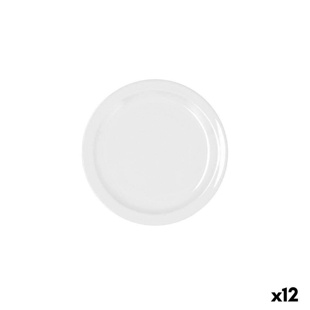Tallrik Bidasoa Glacial Bröd Keramik Vit (16 cm) (Pack 12x) - 2