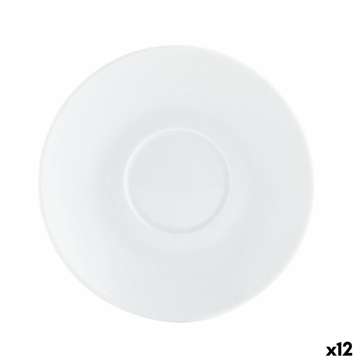 Tallrik Quid Basic Kaffe/ Café Keramik Vit (12,5 cm) (Pack 12x) - 3