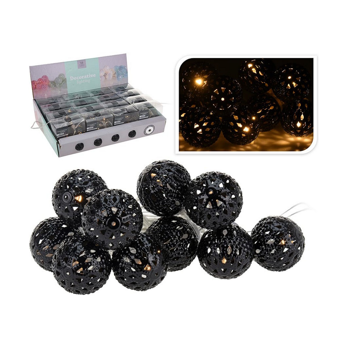 LED-krans Svart - 2