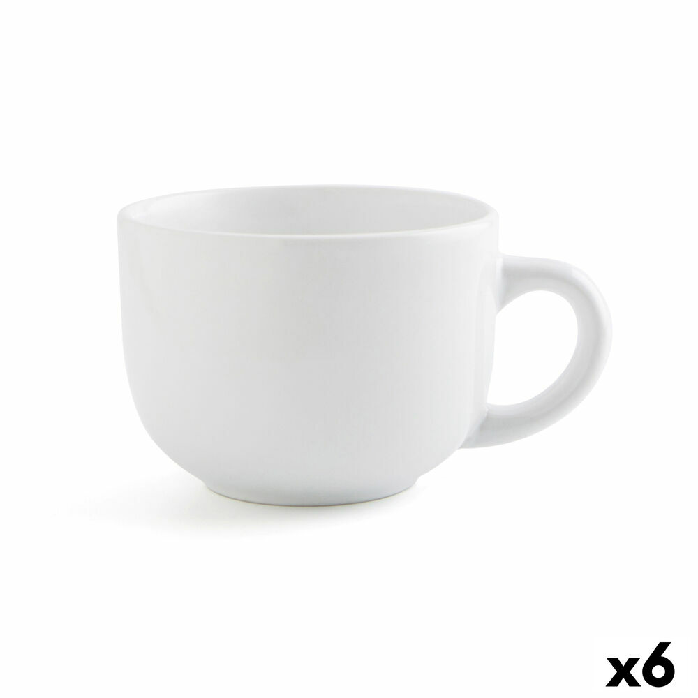 Koppar Quid Snow Vit Keramik 400 ml (6 antal) (Pack 6x) - 2
