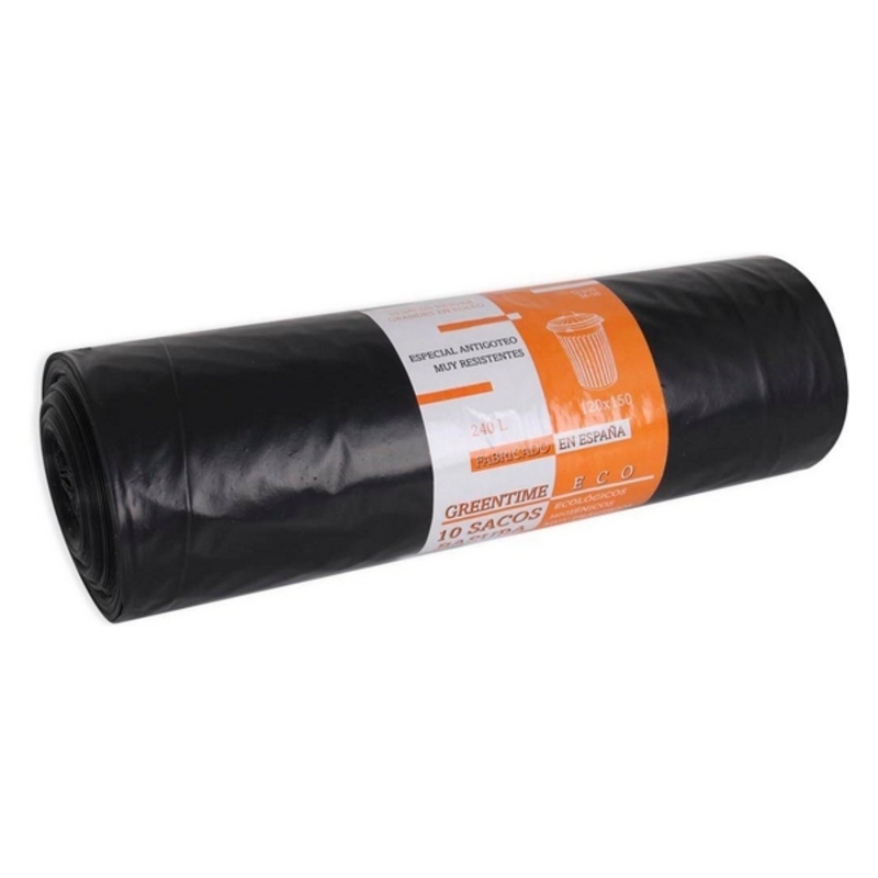Soppåsar Eco Green Time Svart 240L (10 uds) - 2