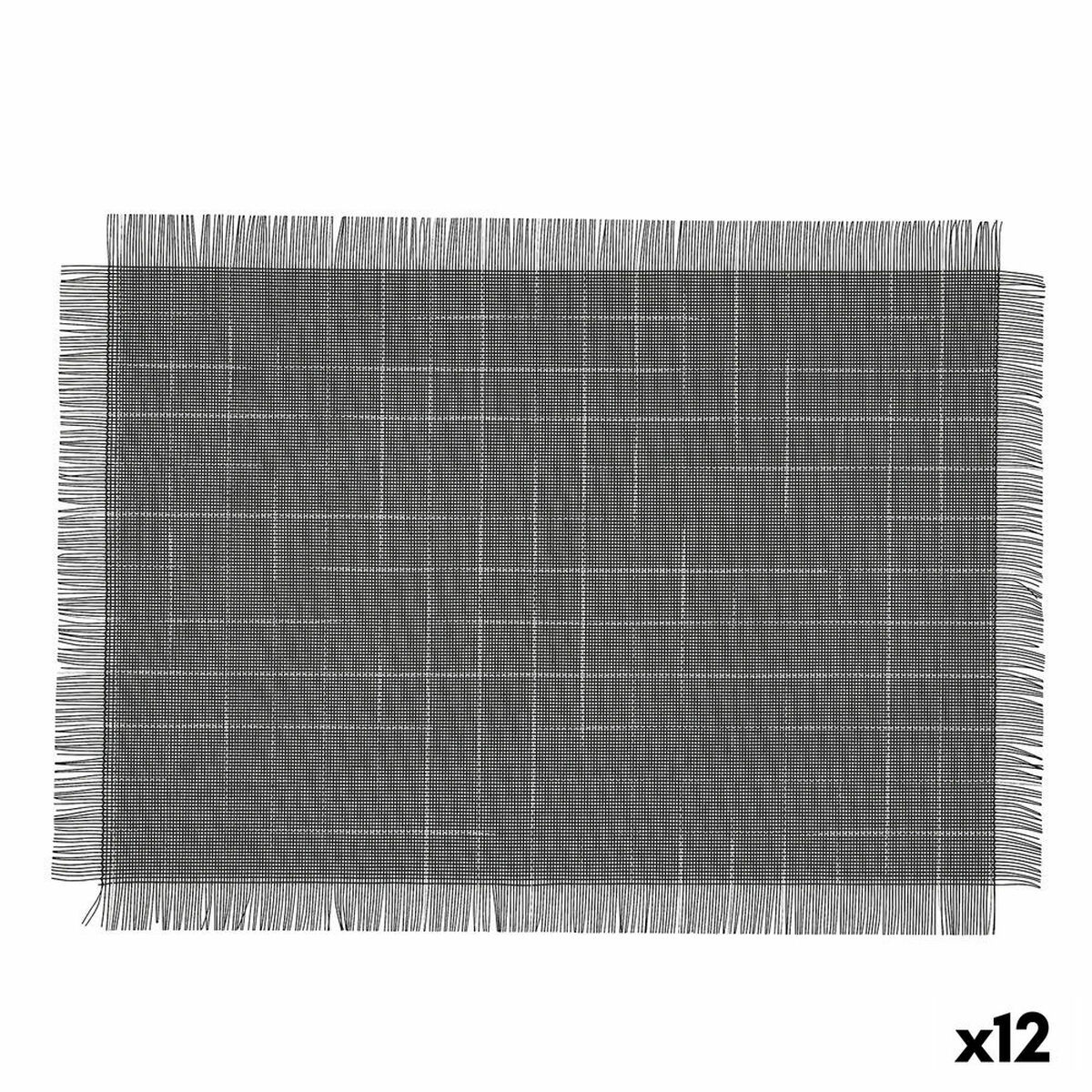 Bordsunderlägg Bidasoa Ikonic Svart PVC (47,5 x 29,5 cm) (Pack 12x) - 2
