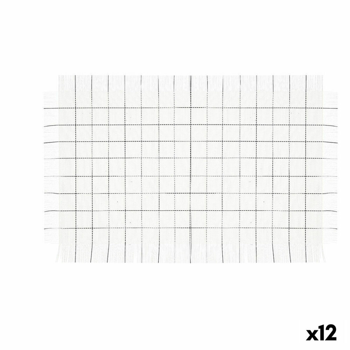 Bordsunderlägg Bidasoa Ikonic Vit PVC (47,5 x 29,5 cm) (Pack 12x) - 4