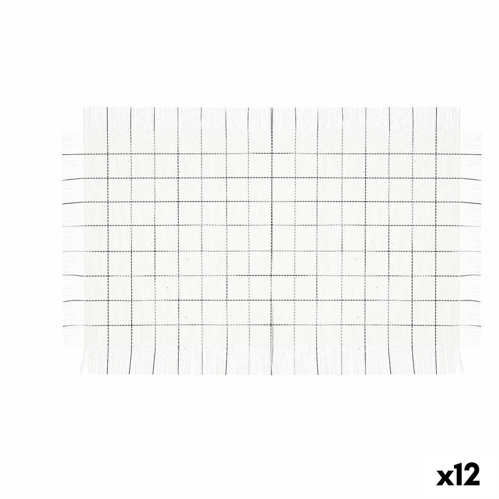 Bordsunderlägg Bidasoa Ikonic Vit PVC (47,5 x 29,5 cm) (Pack 12x) - 2