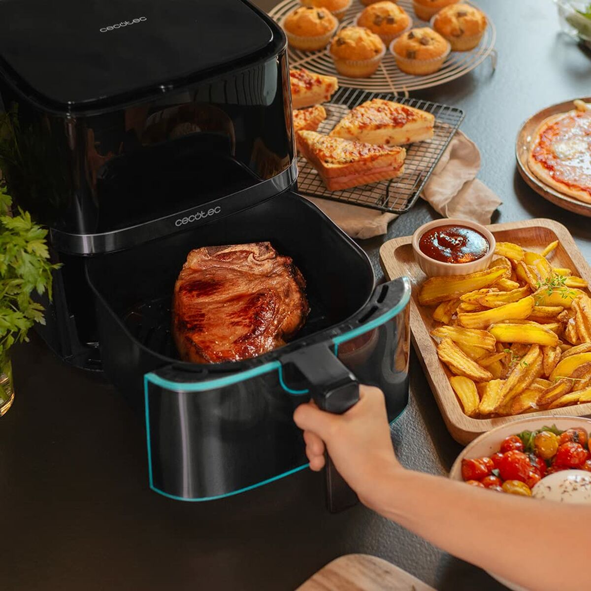 Oljefri Fritös Cecotec InoxBlack 5500 Pro 1700 W 5,5 L - 2