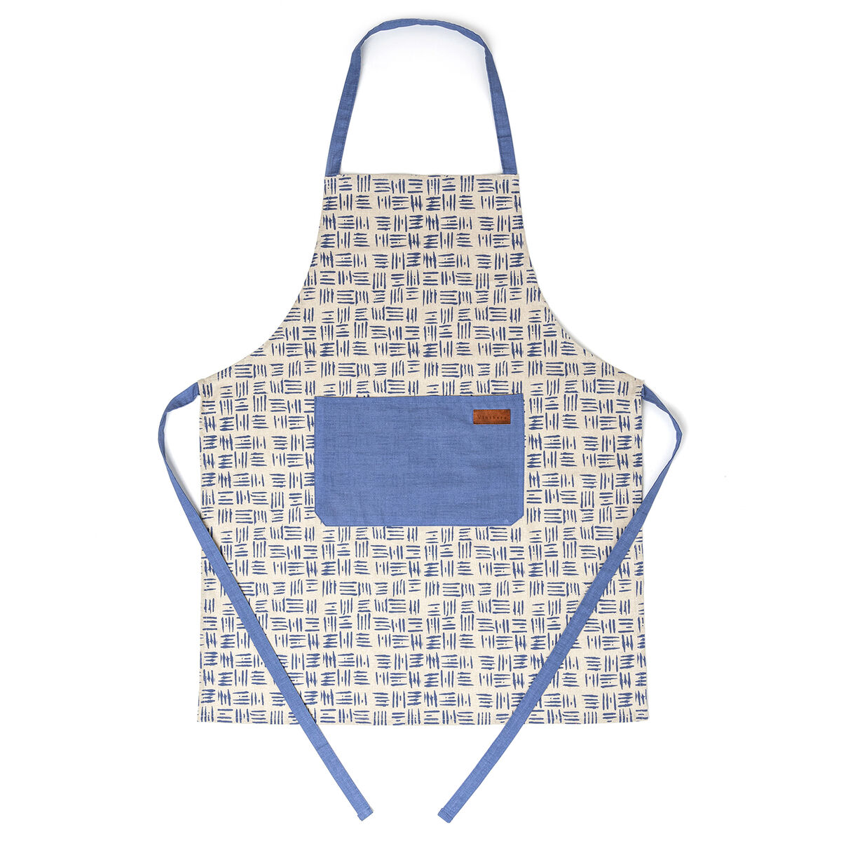 Förkläde med ficka Vinthera Vinthera Blå Bomull (60 x 75 cm) (Pack 12x)