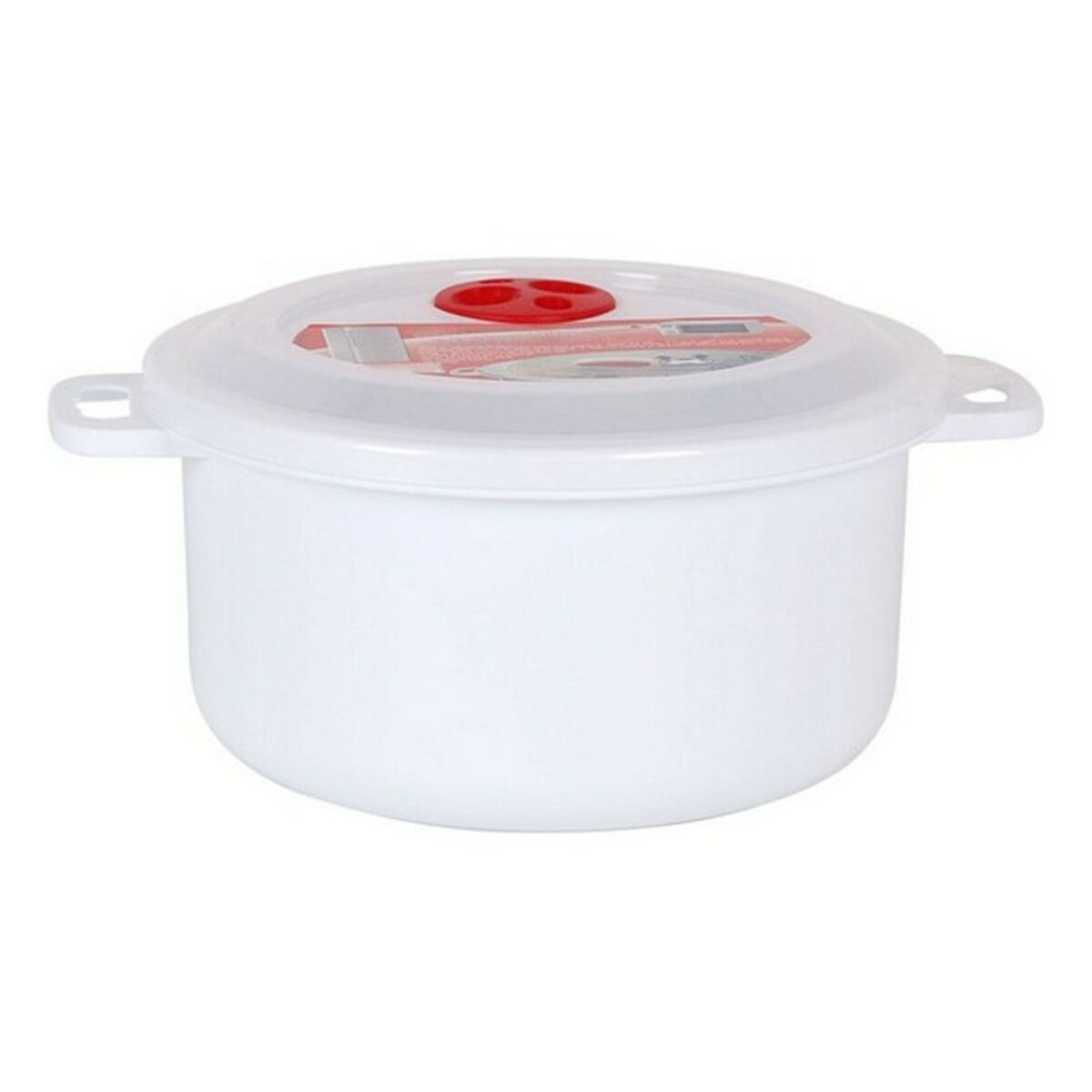Matlåda med lock för mikroågsugn, Mått: 3 L - ø 23 x 10 cm - 12
