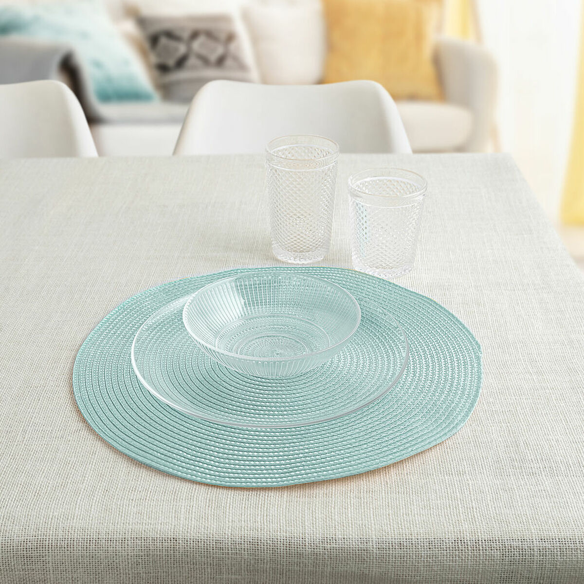 Underlägg Quid Vita Aqua Blå Plast 38 cm (Pack 12x) - 5