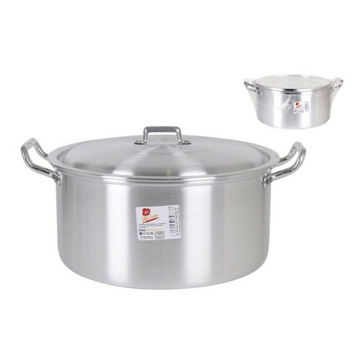 Kastrull med lock   Aluminium, Kapacitet: 6 L - 9