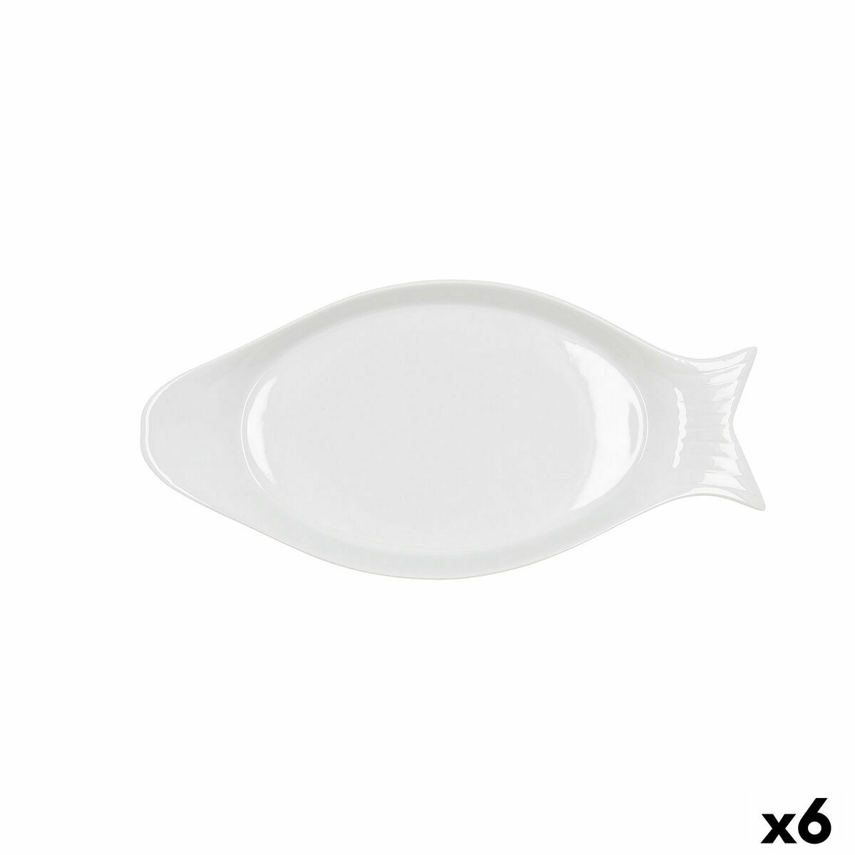 Servingsfat Quid Gastro Keramik Vit (32.5 x 15,5 x 2,5 cm) (Pack 6x) - 7