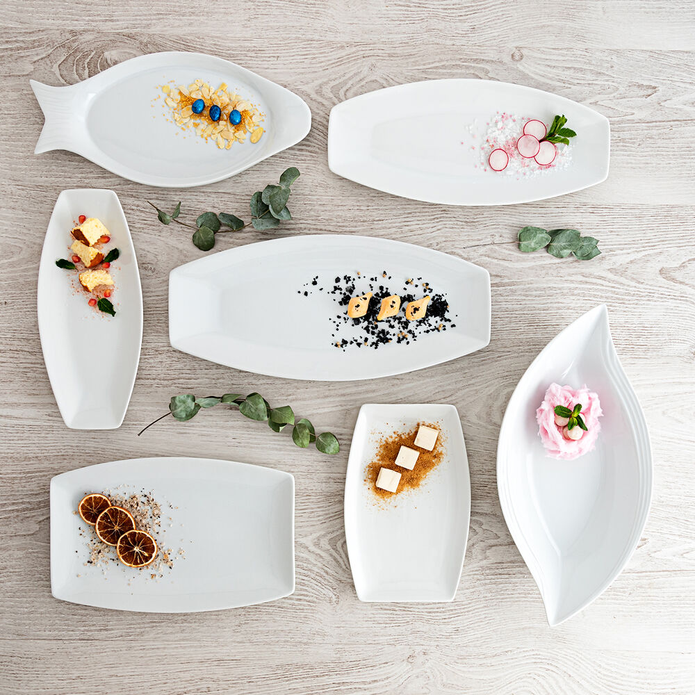 Servingsfat Quid Gastro Keramik Vit (30,5 x 19,5 x 2,5 cm) (Pack 4x) - 2