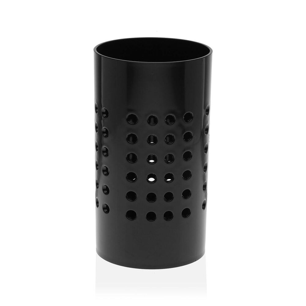 Bestickhållare Versa Svart polystyren (10 x 18,7 x 10 cm)
