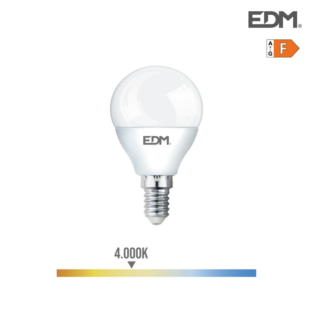 LED-lampa EDM 7 W E14 F 600 lm (4,5 x 8,2 cm) (4000 K)