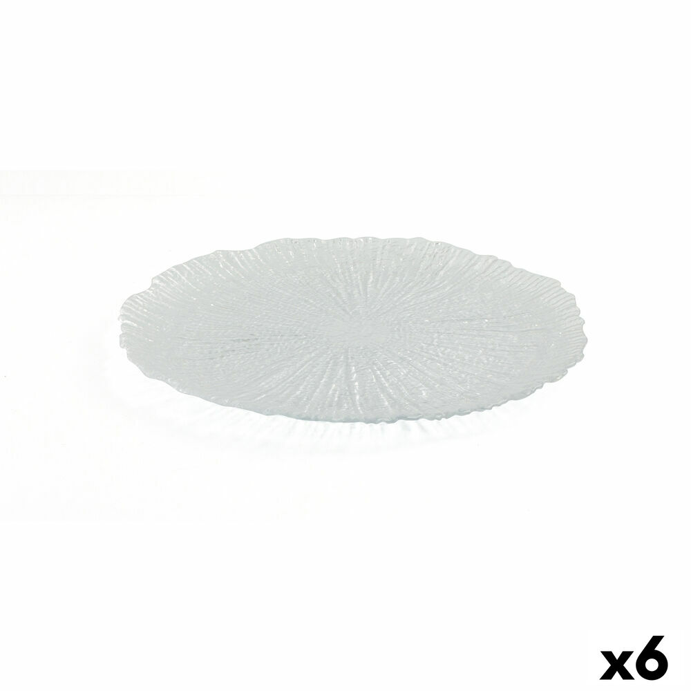 Platt skål Quid Mar De Viento Transparent Glas Ø 28 cm (6 antal) (Pack 6x) - 2