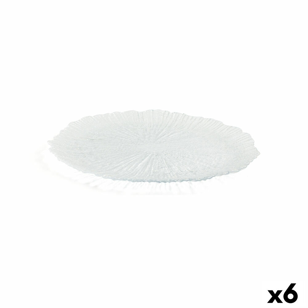 Platt skål Quid Mar De Viento Transparent Glas Ø 32 cm (6 antal) (Pack 6x) - 2