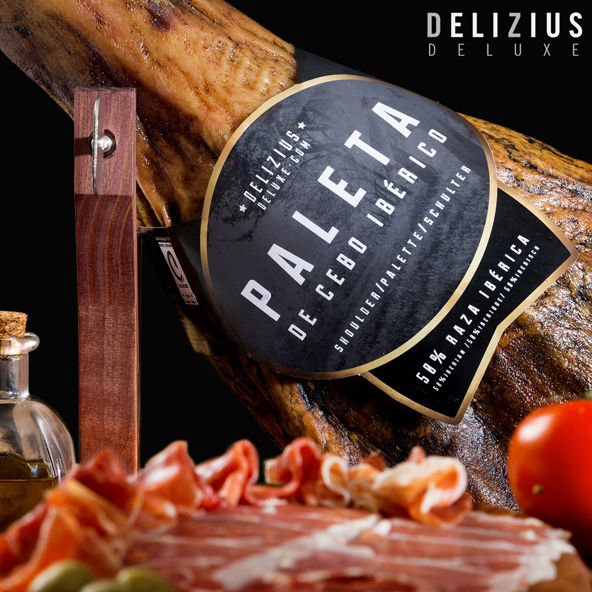 Spannmålsmatad iberisk skuldra Delizius Deluxe, Vikt ca: 5-5,5 Kg - 4