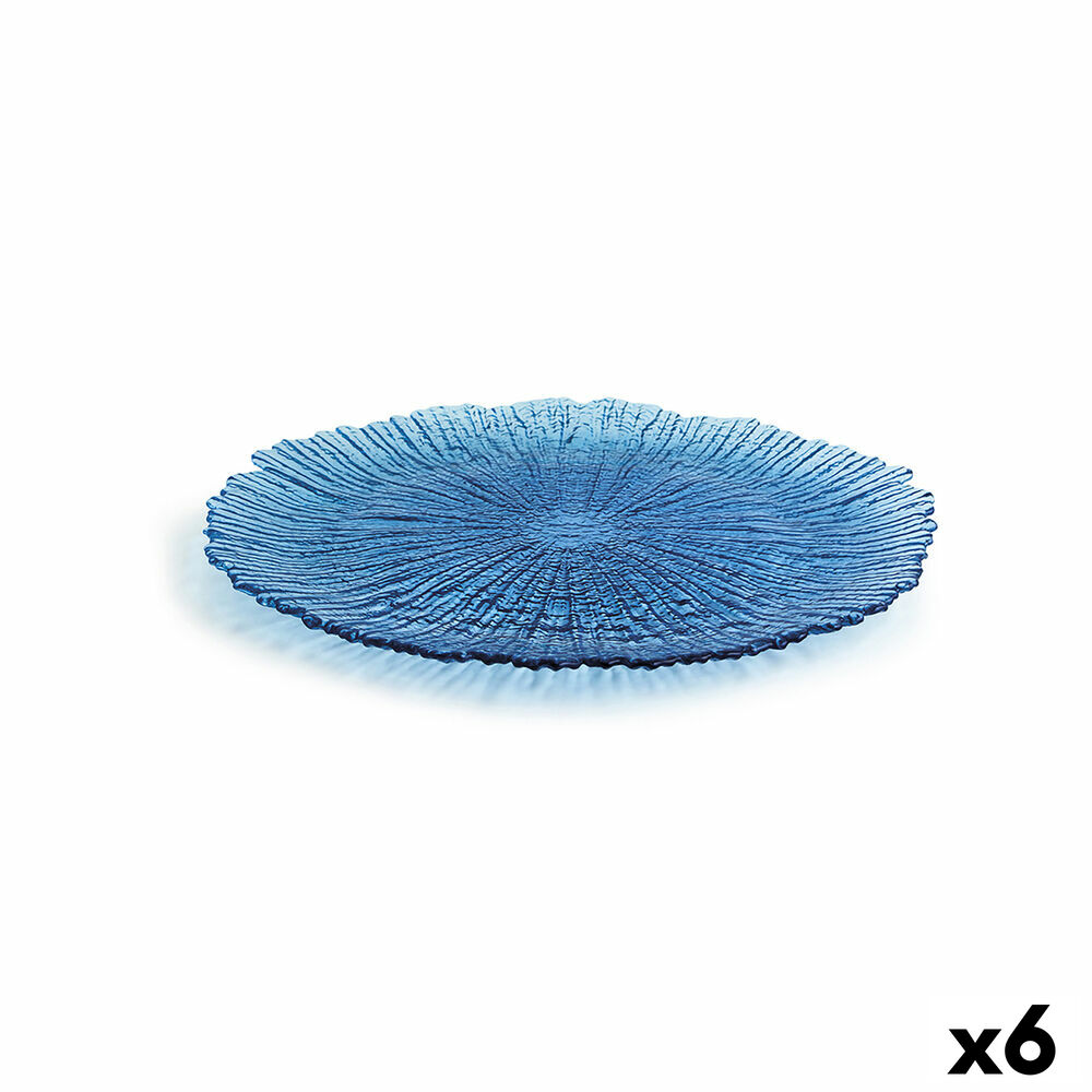 Platt skål Quid Mar De Viento Blå Glas Ø 28 cm (6 antal) (Pack 6x) - 2