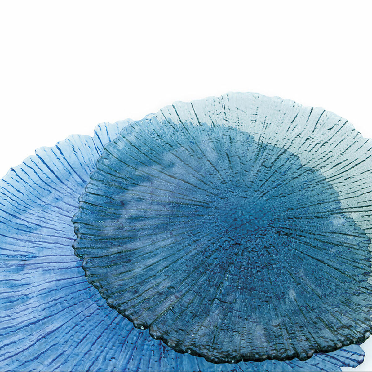 Platt skål Quid Mar De Viento Blå Glas Ø 32 cm (6 antal) (Pack 6x) - 5
