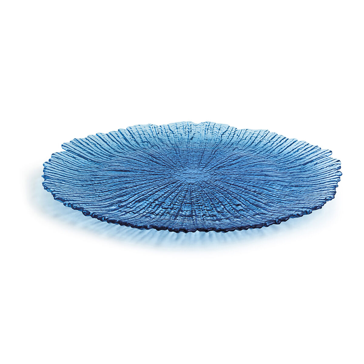 Platt skål Quid Mar De Viento Blå Glas Ø 32 cm (6 antal) (Pack 6x) - 4