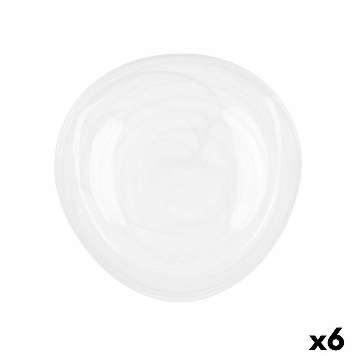 Platt skål Quid Boreal Vit Glas Ø 30 cm (6 antal) (Pack 6x) - 4