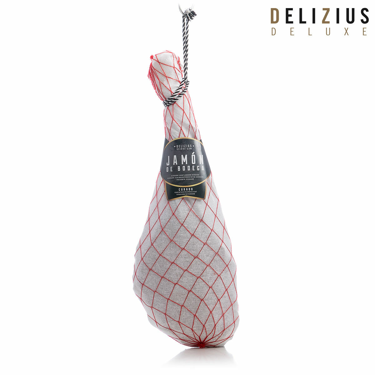 Set som består av källarhärdad skinka, olivolja och kötthållare Delizius Deluxe - 2