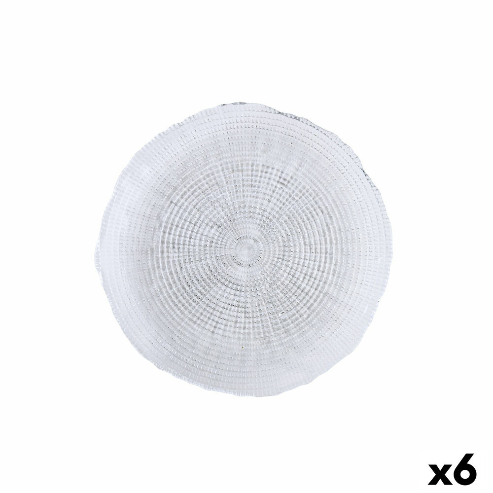 Platt skål Quid Boreal Transparent Glas Ø 21 cm (6 antal) (Pack 6x) - 2