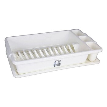 Diskställ Tontarelli (45 x 26 x 8,5 cm), Färg: Krämvit